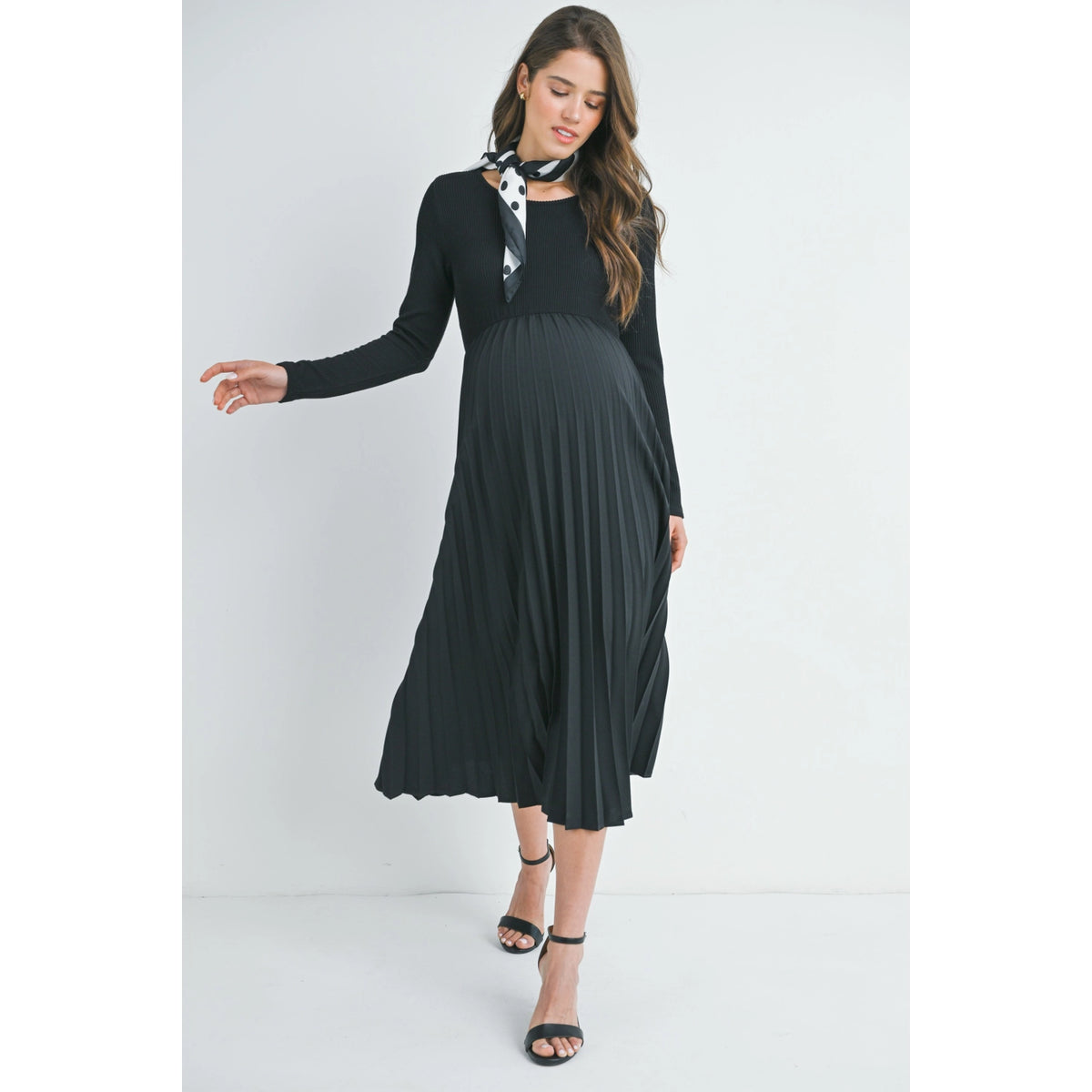 Val Dress W/ Pleated Skirt - Yo Mama Maternity