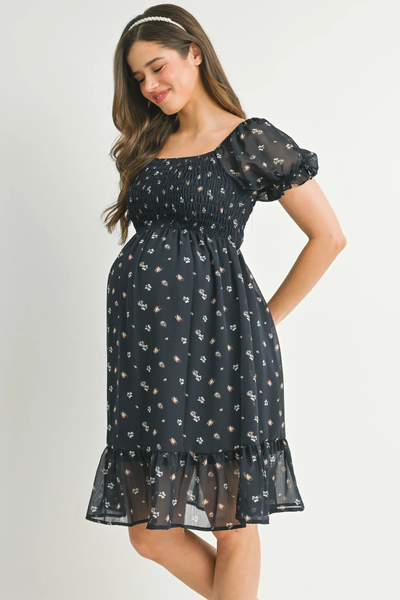 Betty Floral Smocked Dress - Yo Mama Maternity