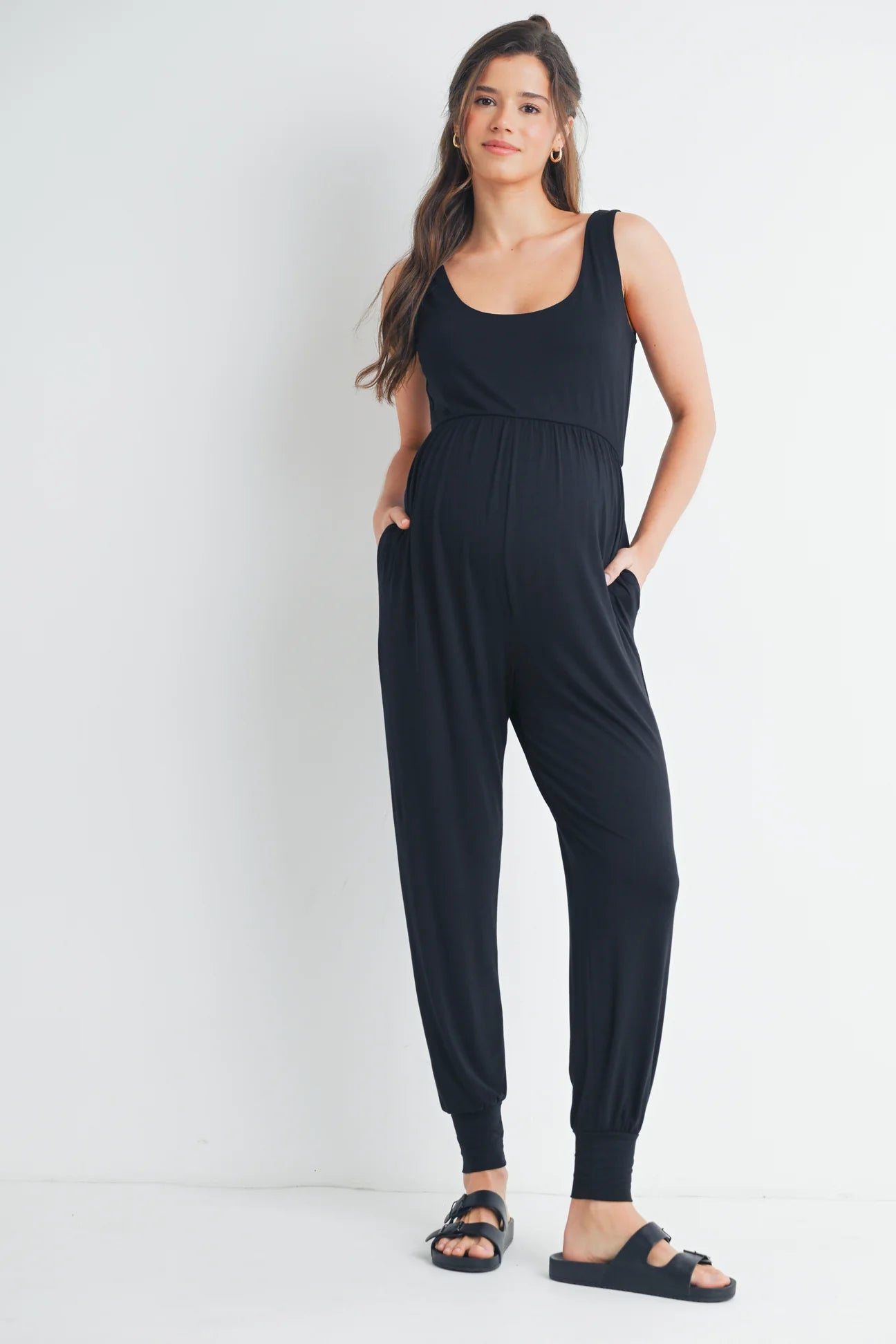 Amanda Jogger Jumpsuit w/ Pockets - Yo Mama Maternity