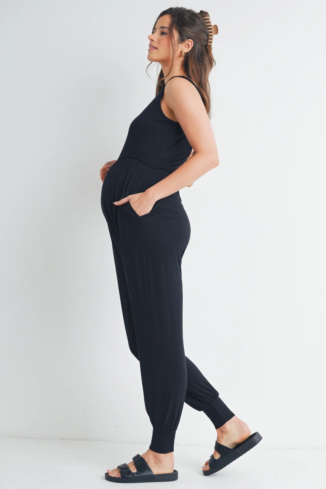 Amanda Jogger Jumpsuit w/ Pockets - Yo Mama Maternity