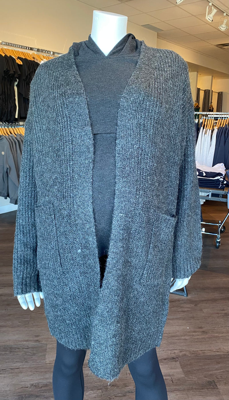 Open Cardigan w/ Front Pockets - Yo Mama Maternity