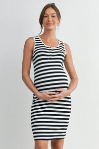 Taryn Striped Tank Dress - Yo Mama Maternity