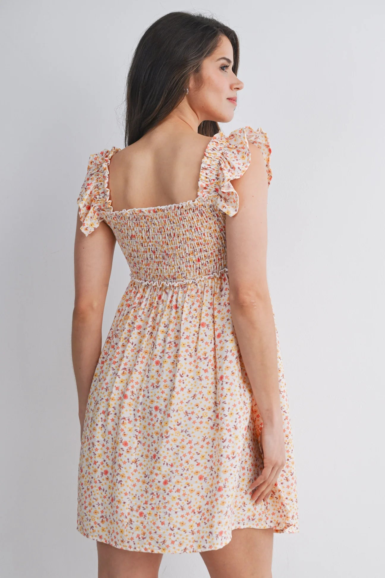 Savannah Smocked Front Flowy Dress - Yo Mama Maternity