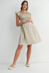 Savannah Smocked Front Flowy Dress - Yo Mama Maternity