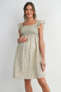 Savannah Smocked Front Flowy Dress - Yo Mama Maternity