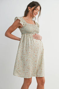 Savannah Smocked Front Flowy Dress - Yo Mama Maternity