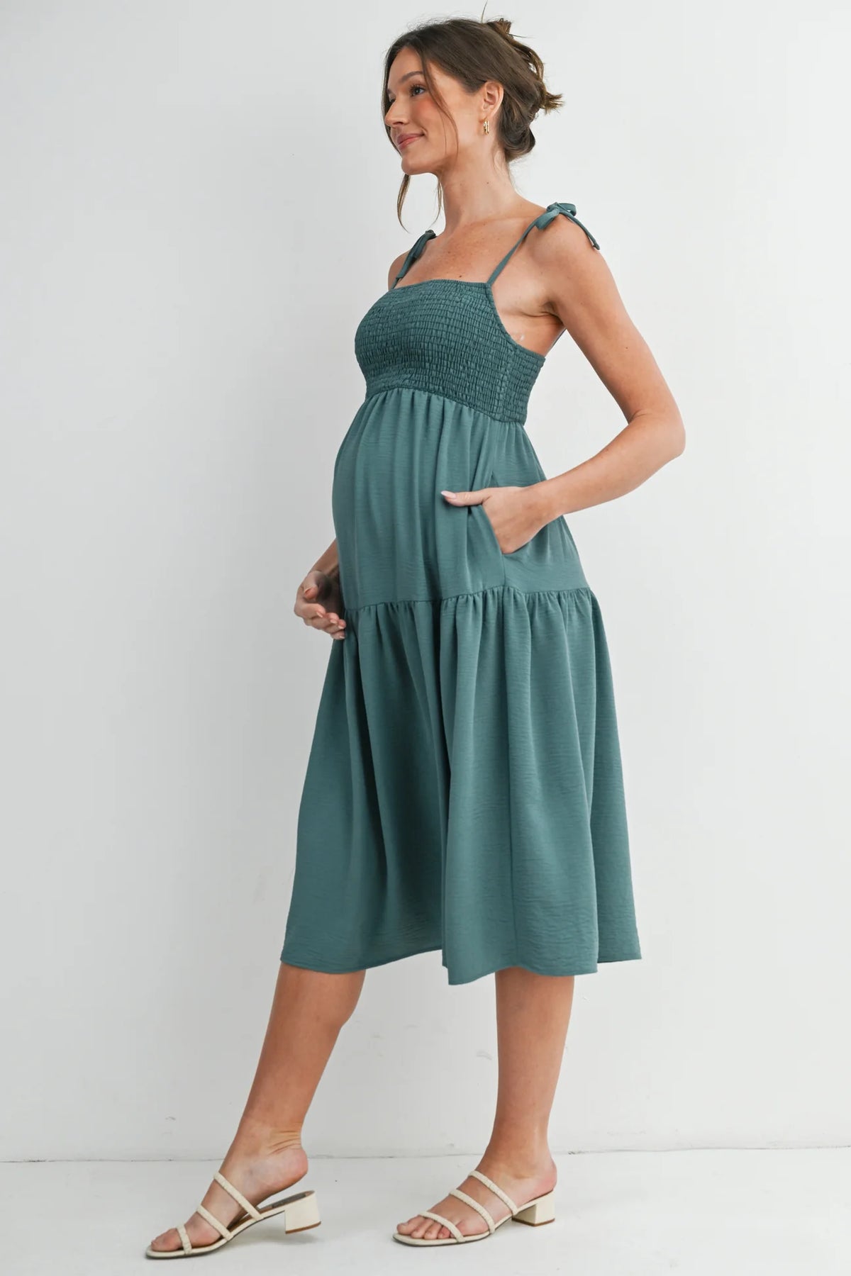 Tayla Tiered Smock Top Dress - Yo Mama Maternity