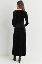 Long Velvet Dress W/ Side Split