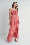 Floral Sleeveless Smocked Maternity Maxi Dress