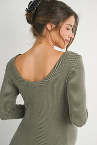 Bella Ribbed Scoop Neck Tee - Yo Mama Maternity