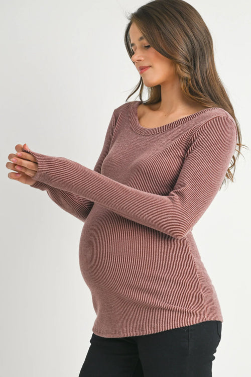 Bella Ribbed Scoop Neck Tee