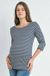 Striped Boat Neck Tee