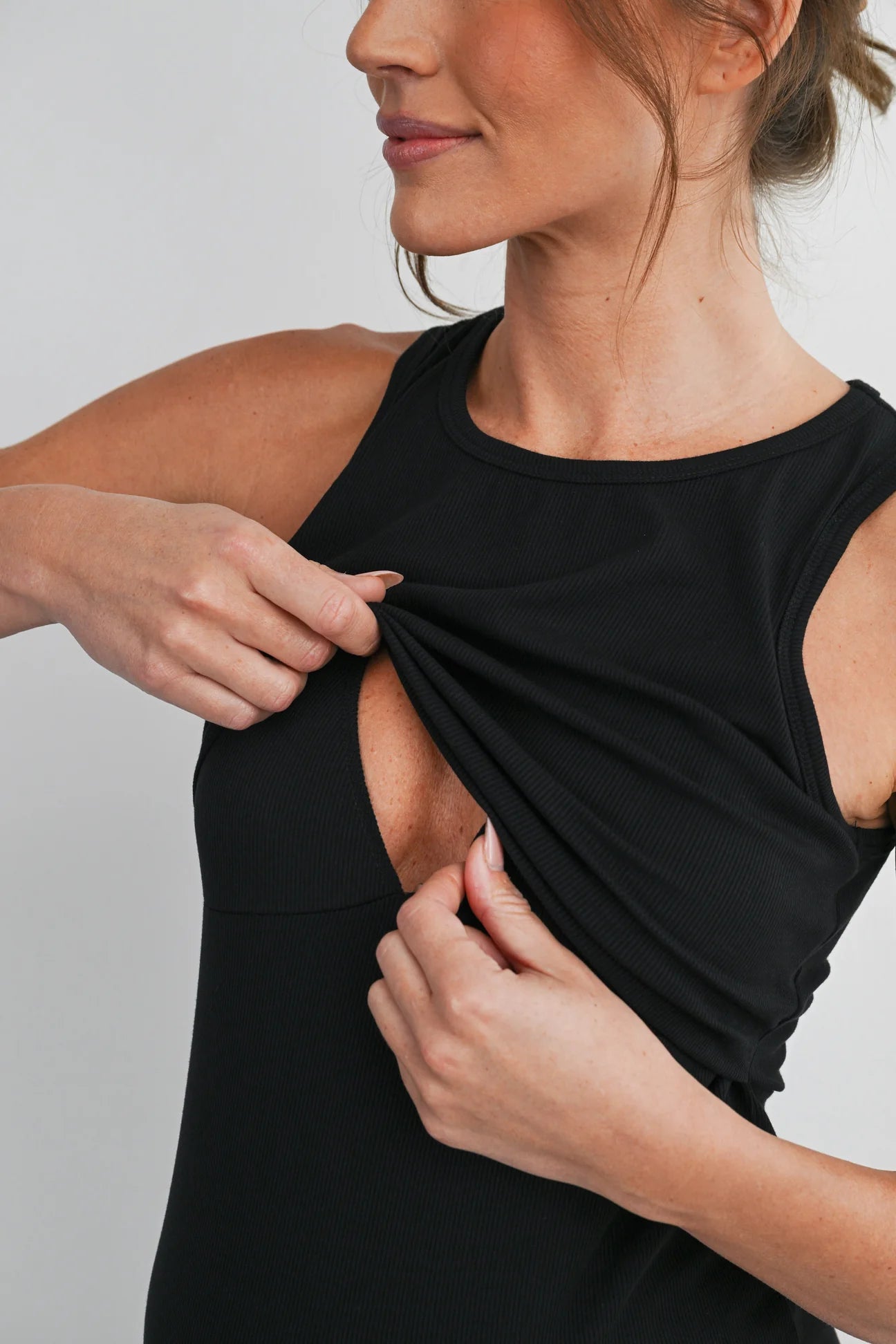 Bobbi Ribbed Nursing Tank - Yo Mama Maternity