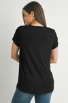 Maternity & Nursing Scoop Neck Pocket Tee