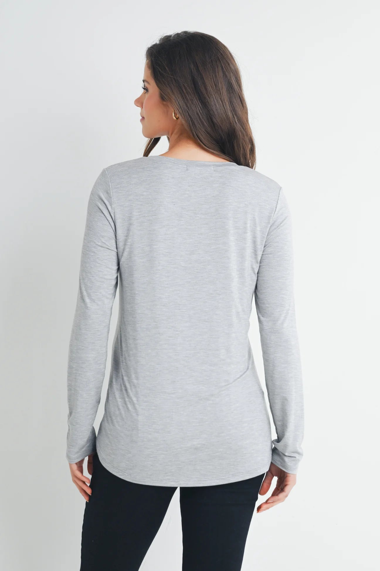 Leah LS Maternity & Nursing Tee - Yo Mama Maternity