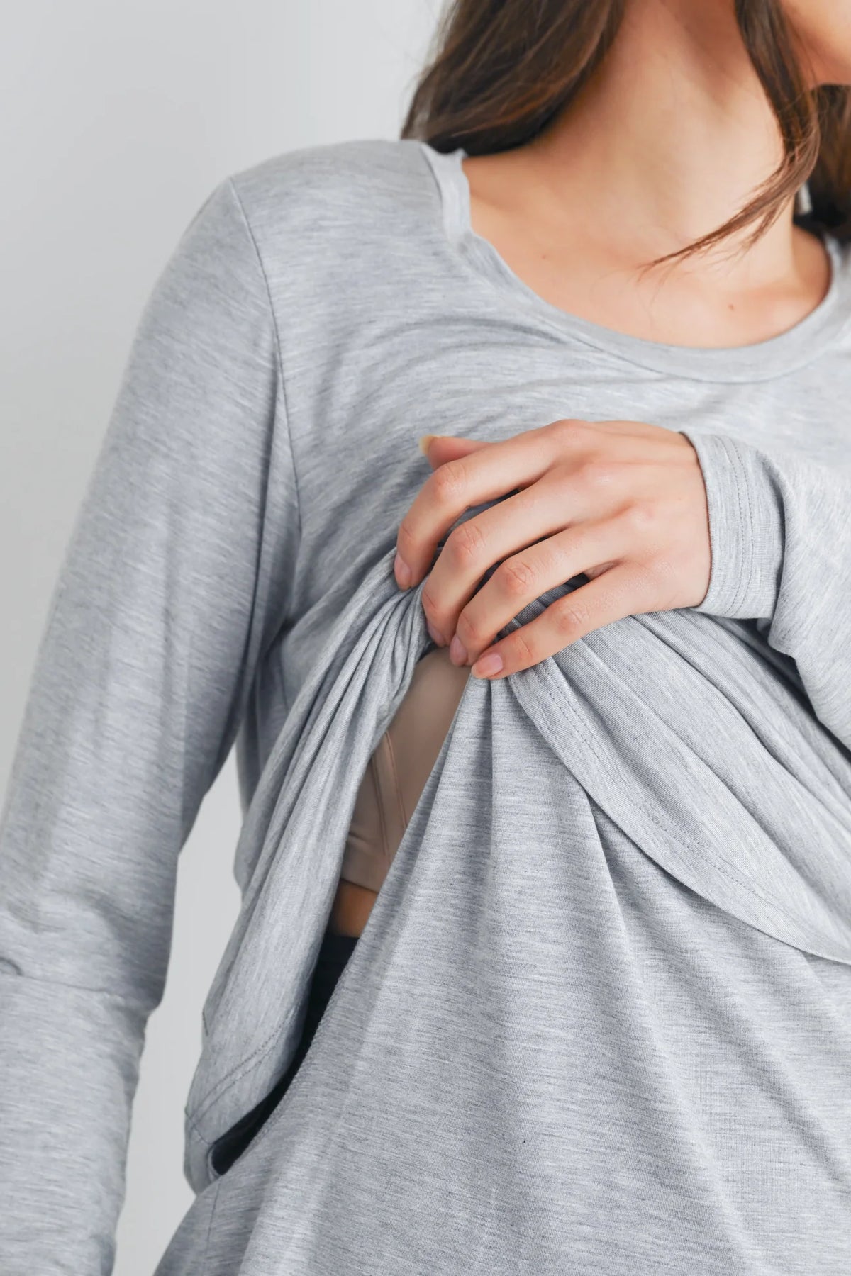 Leah LS Maternity & Nursing Tee - Yo Mama Maternity