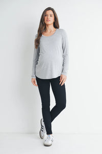 Leah LS Maternity & Nursing Tee - Yo Mama Maternity