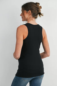 Henley Ribbed Tank - Yo Mama Maternity