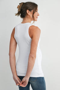 Henley Ribbed Tank - Yo Mama Maternity