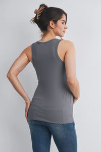 Henley Ribbed Tank - Yo Mama Maternity