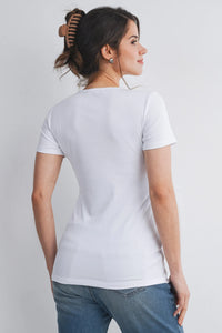 Maxine Ribbed Lift Up Tee - Yo Mama Maternity