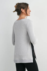 Whitney Cozy Side Split Top