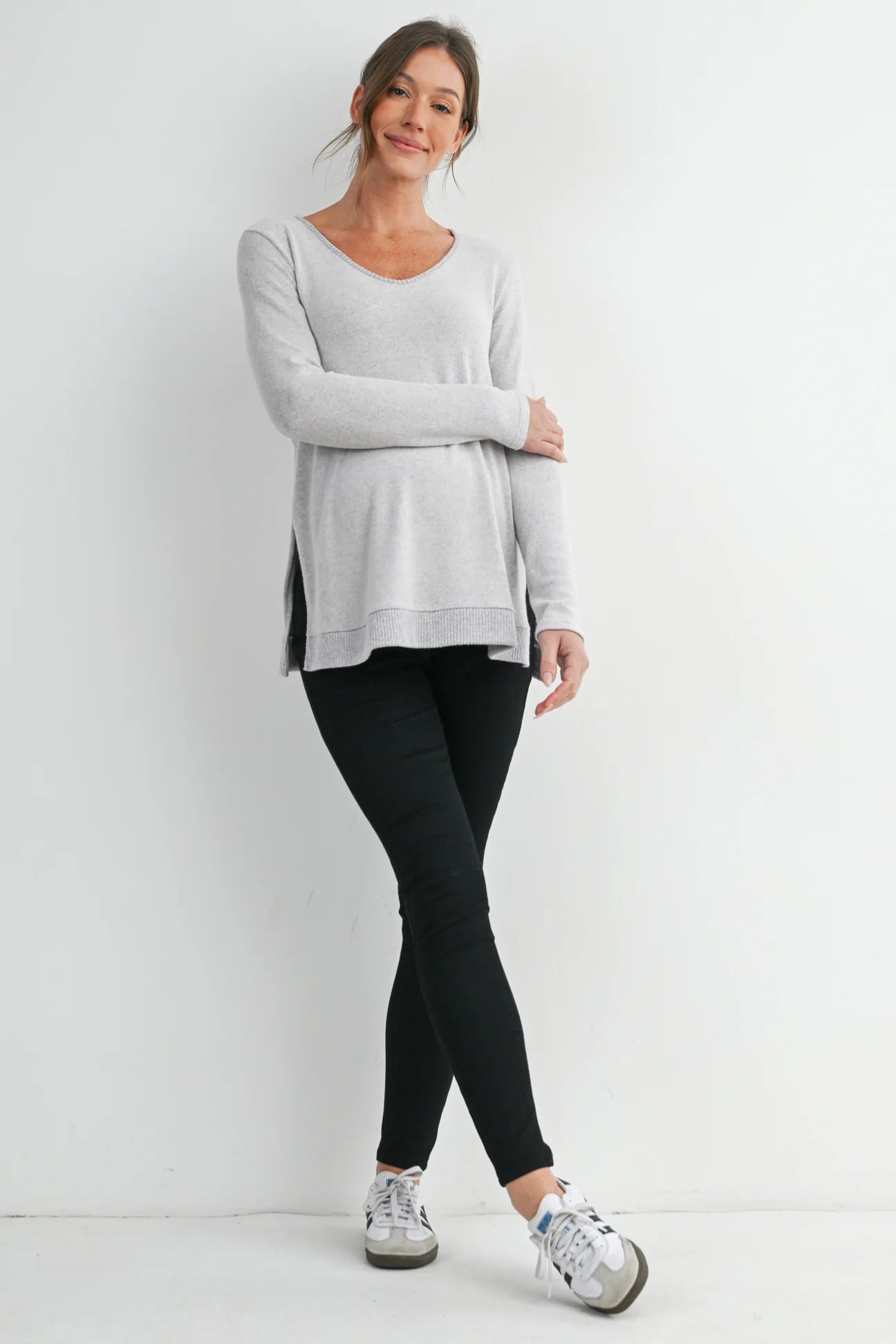 Whitney Cozy Side Split Top