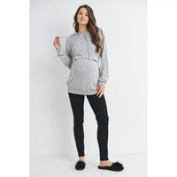 Double Layer LS Hoodie - Yo Mama Maternity