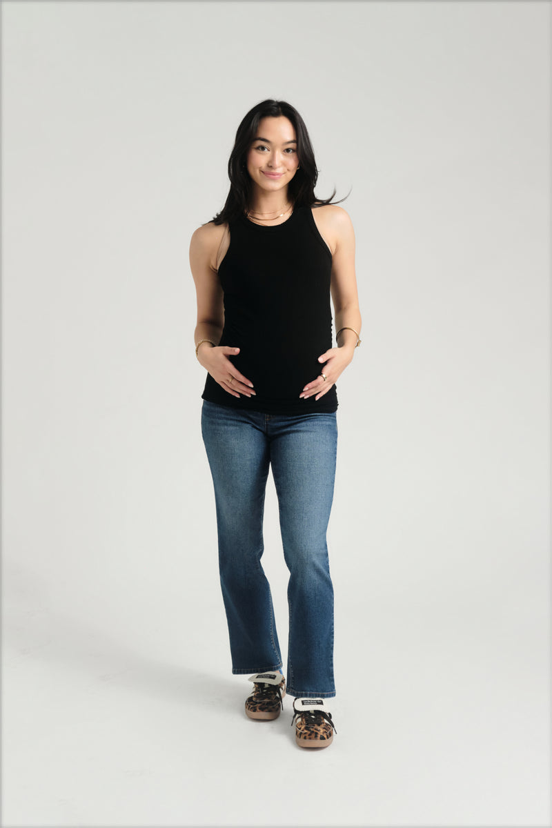 Over Bump Straight Leg Ankle Jean