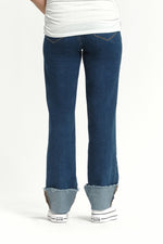 Over Bump Straight Leg Cuffed Denim