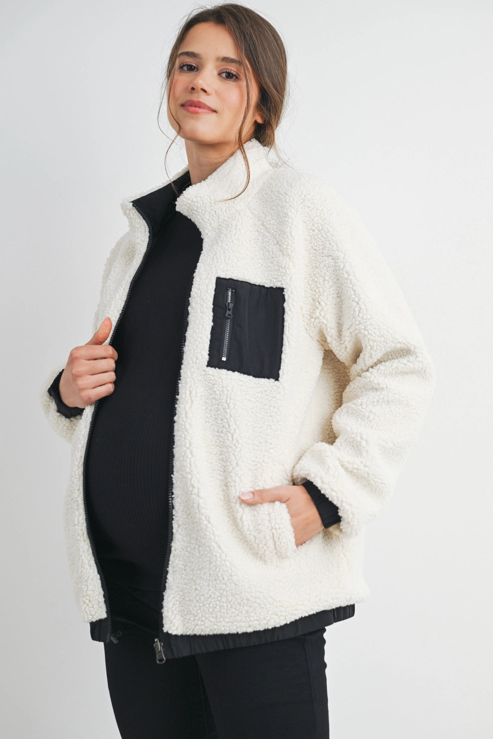 Aspen Short Teddy Fleece - Yo Mama Maternity