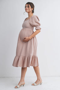 Sienna Smocked Square Neck Dress - Yo Mama Maternity