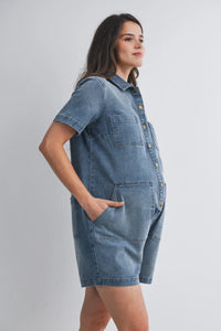 Calli Denim Short Jumper - Yo Mama Maternity