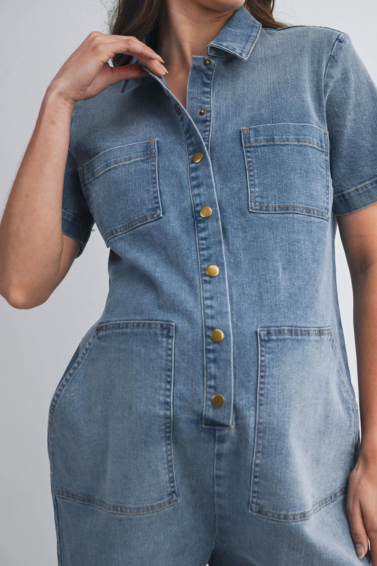 Calli Denim Short Jumper - Yo Mama Maternity