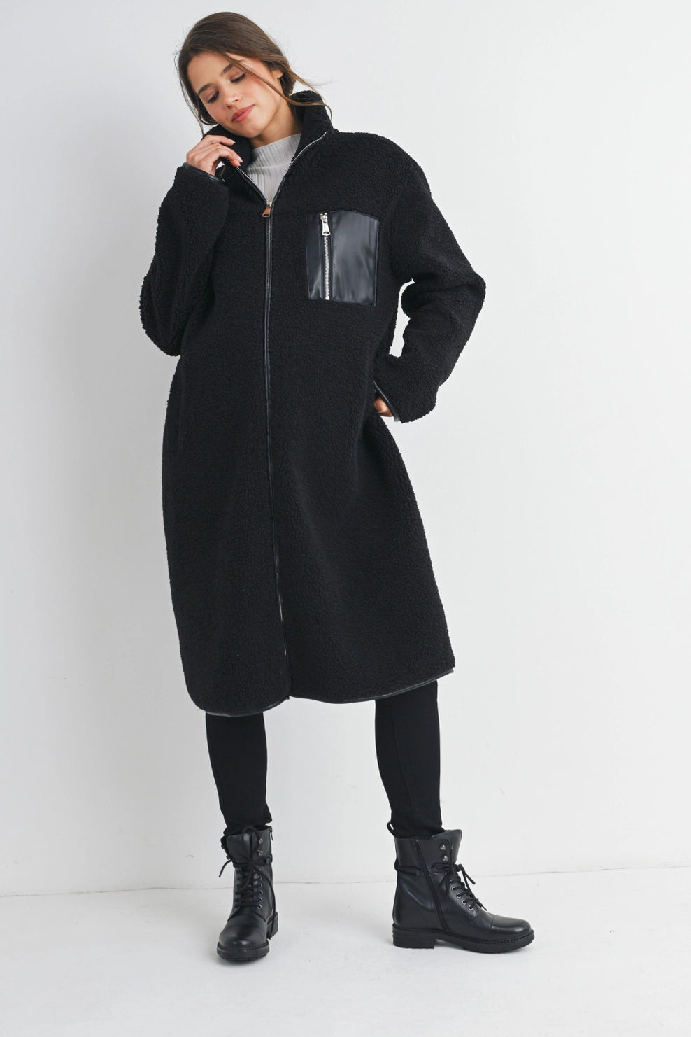 Louise Long Oversized Teddy Coat