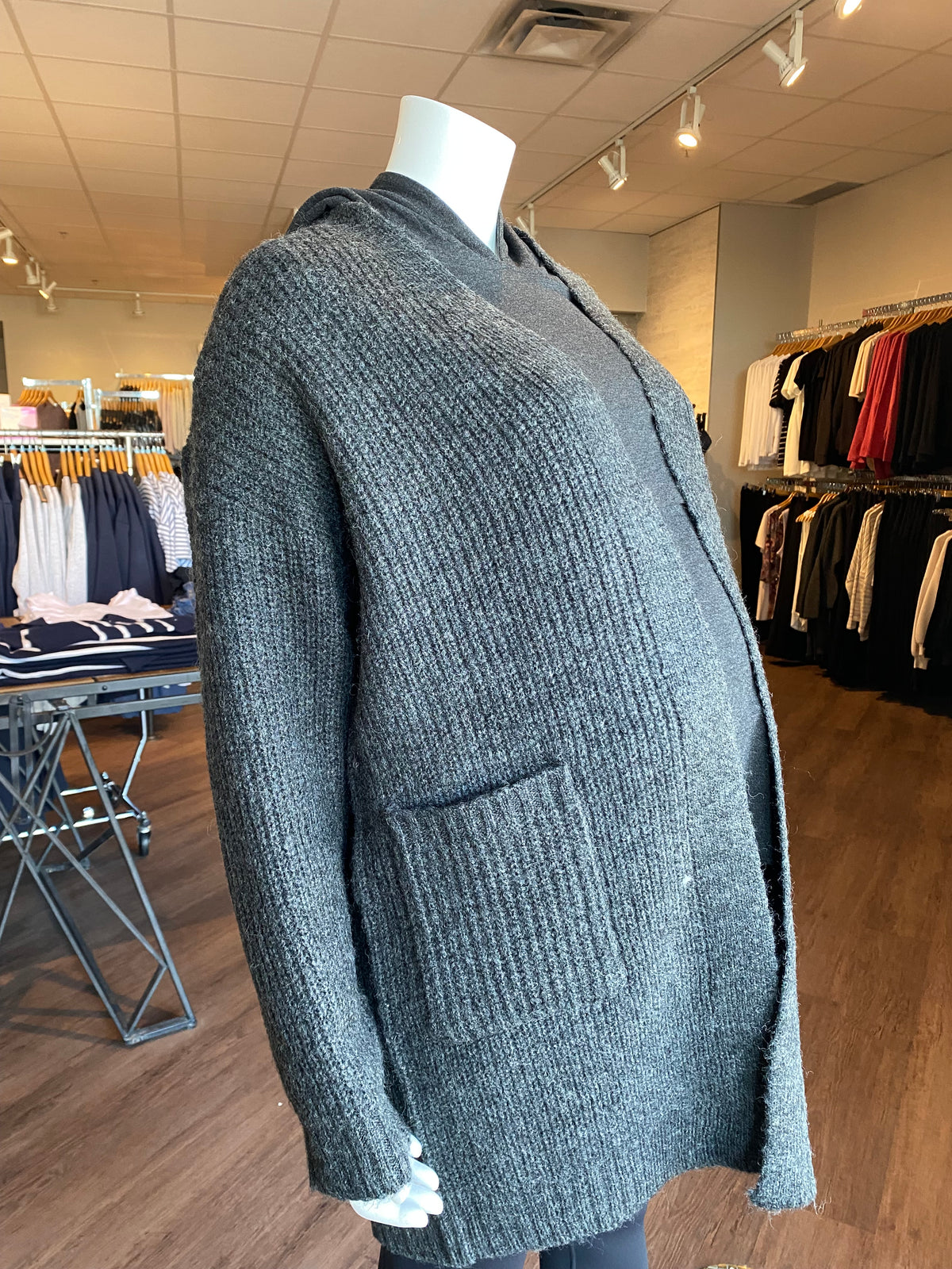 Open Cardigan w/ Front Pockets - Yo Mama Maternity