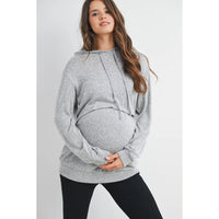 Double Layer LS Hoodie - Yo Mama Maternity