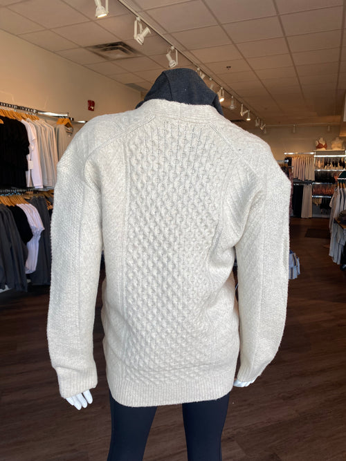 Cable Knit Open Cardigan