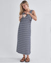 Nursing Friendly Striped Maxi Dress