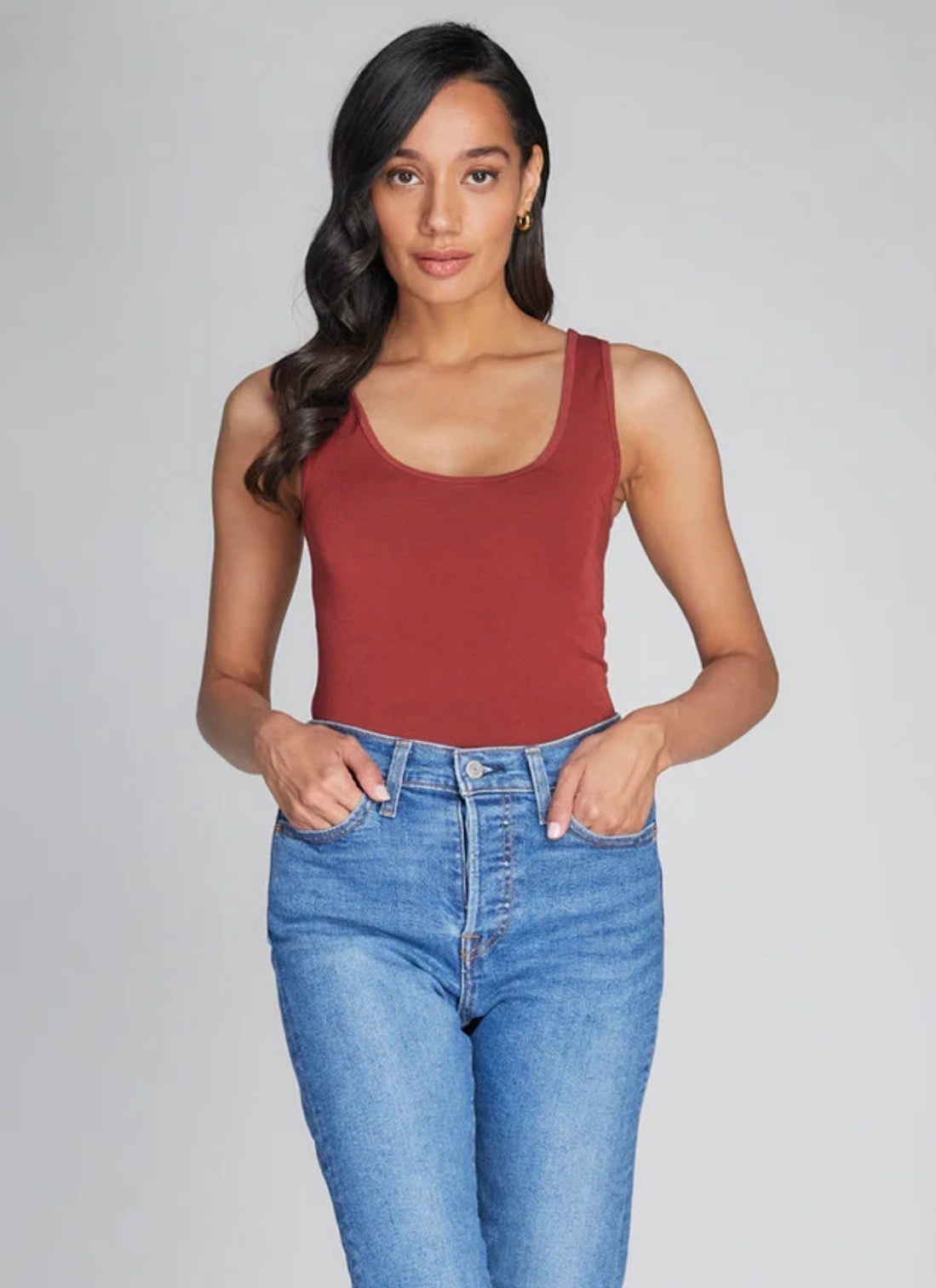 Bamboo Cotton Scoop Tank - Yo Mama Maternity