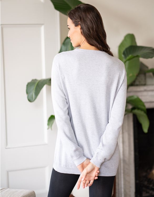 Relaxed Cotton Blend Sweater