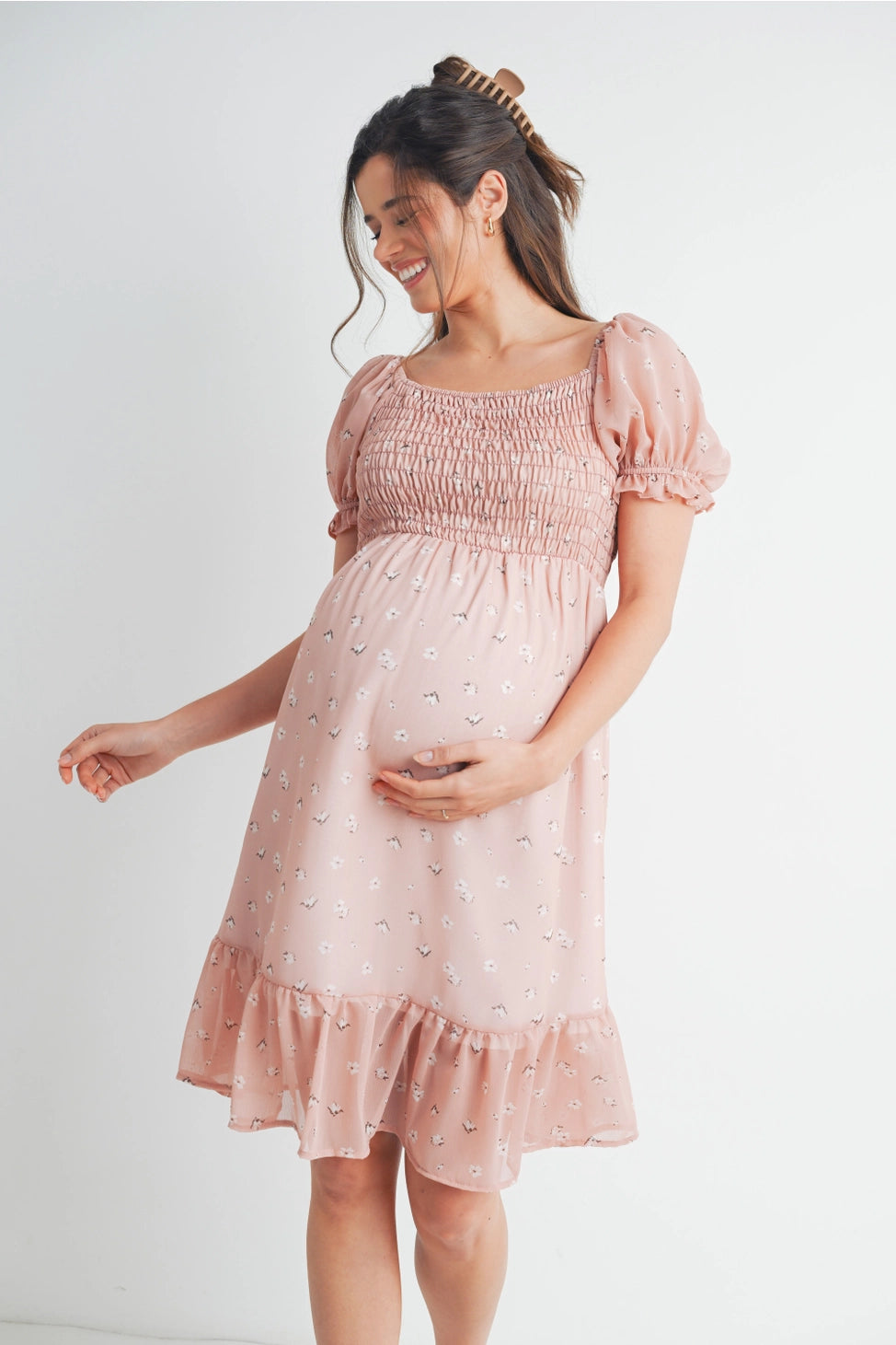 Betty Floral Smocked Dress - Yo Mama Maternity