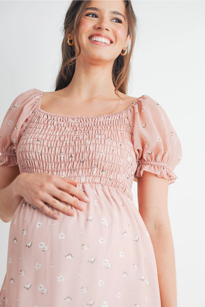 Betty Floral Smocked Dress - Yo Mama Maternity