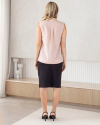 Debbie Pleated Button Up Blouse - Yo Mama Maternity