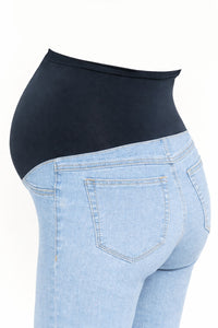 Mid Rise Straight Denim w/ Cuff - Yo Mama Maternity