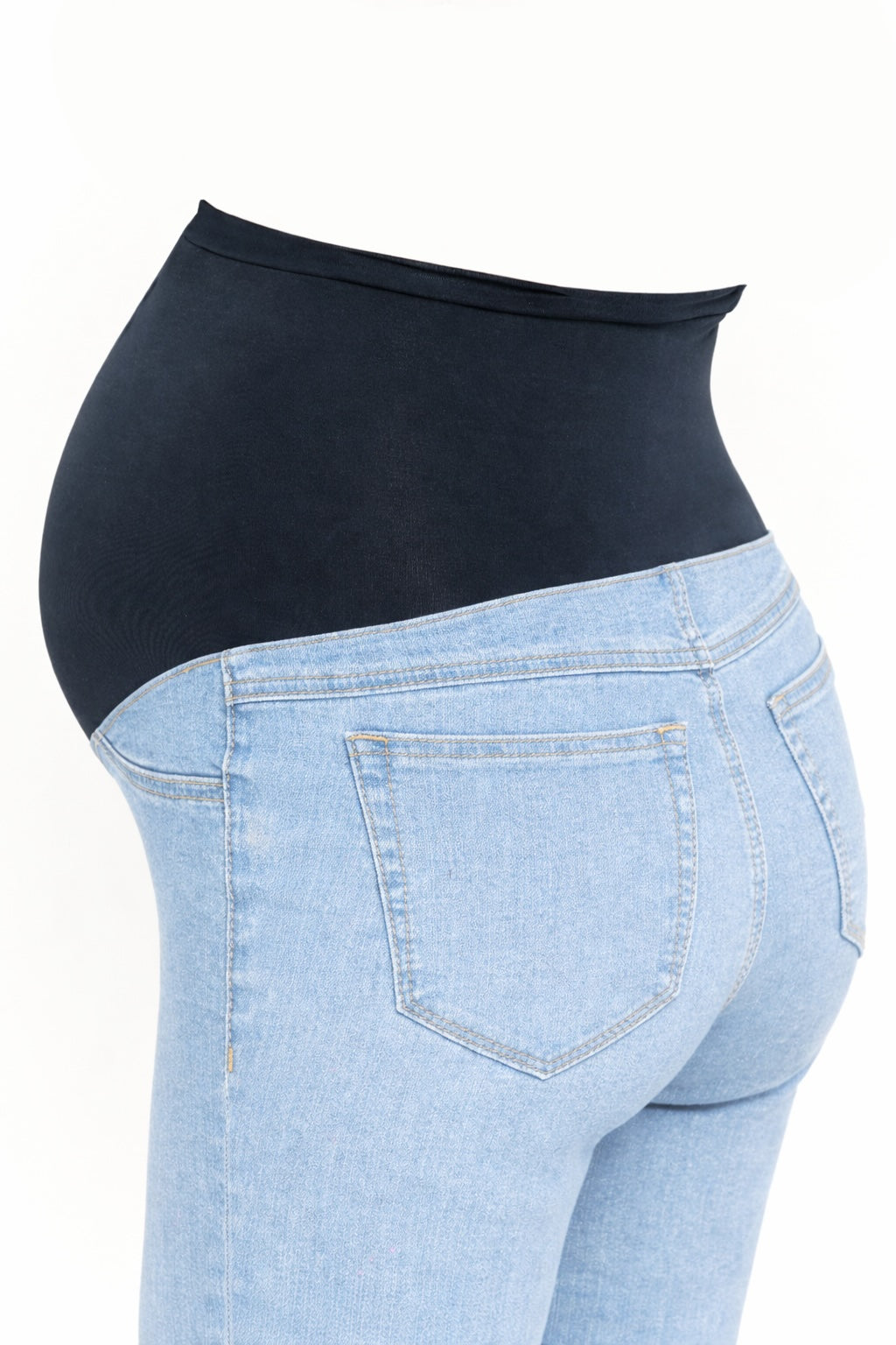 Mid Rise Straight Denim w/ Cuff - Yo Mama Maternity