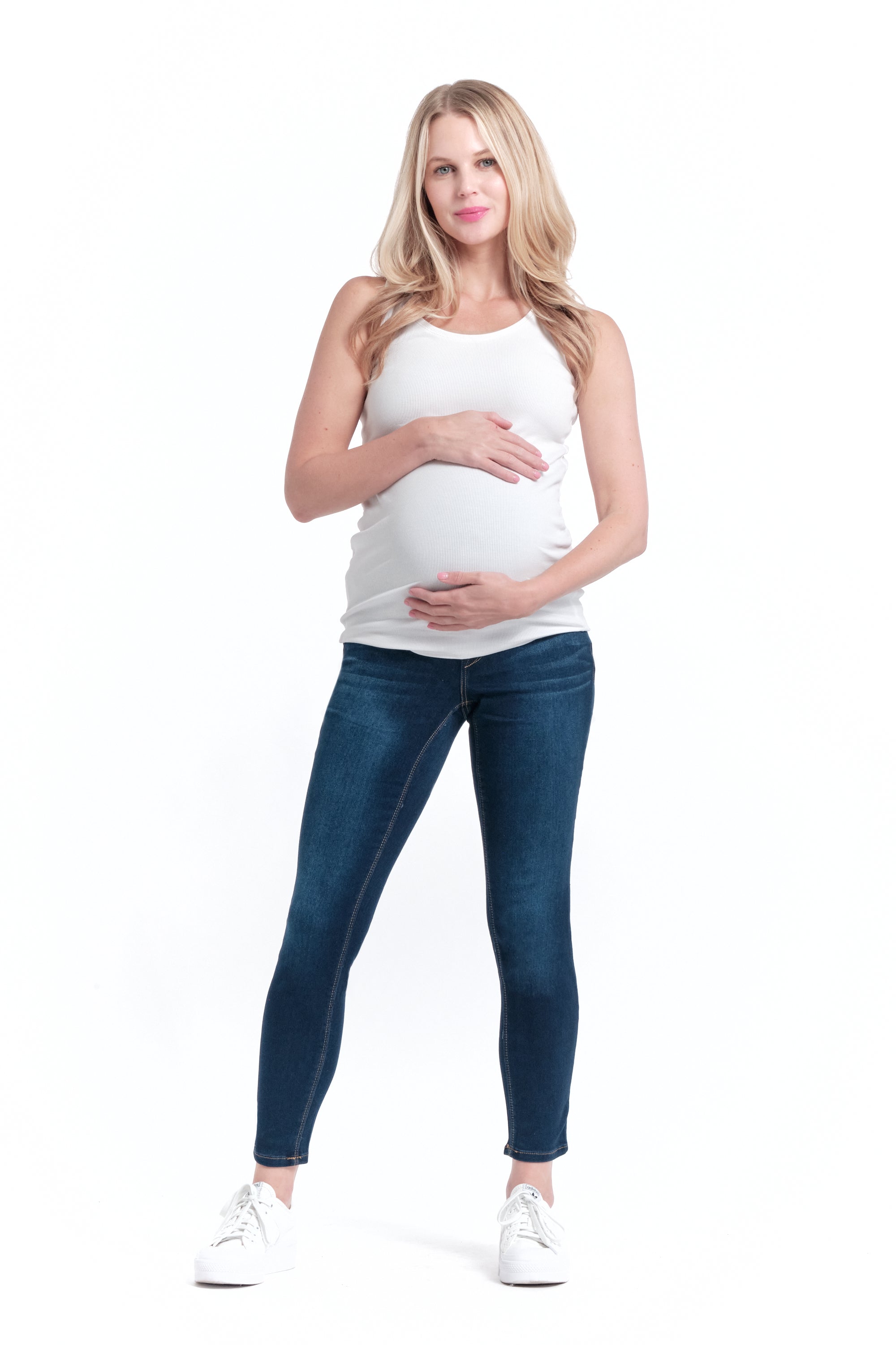 Butter Denim Over Bump Ankle Jean - Yo Mama Maternity