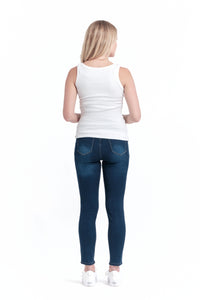 Butter Denim Over Bump Ankle Jean - Yo Mama Maternity