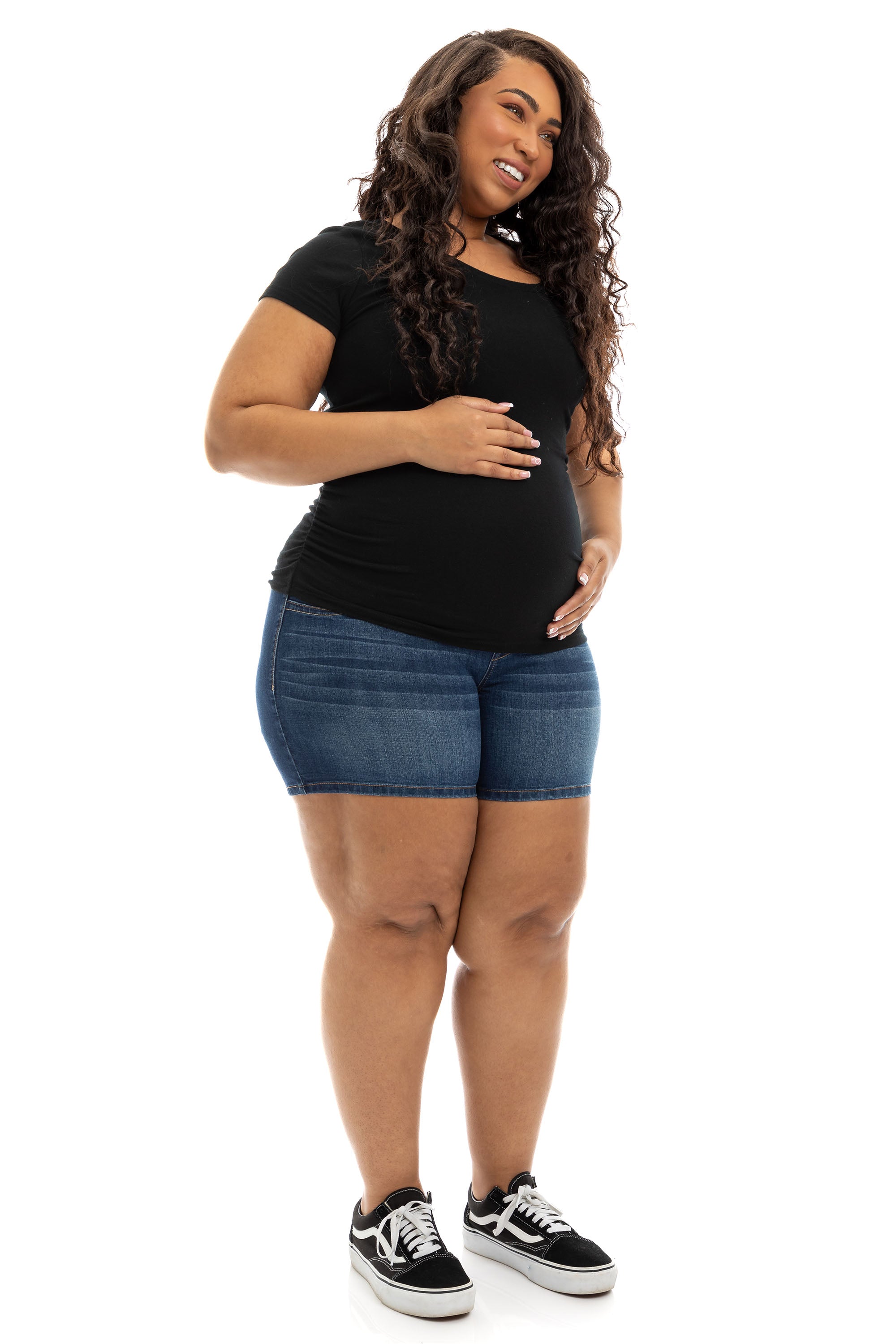 Overbump Plus Size Denim Short - Yo Mama Maternity