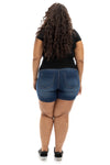 Overbump Plus Size Denim Short